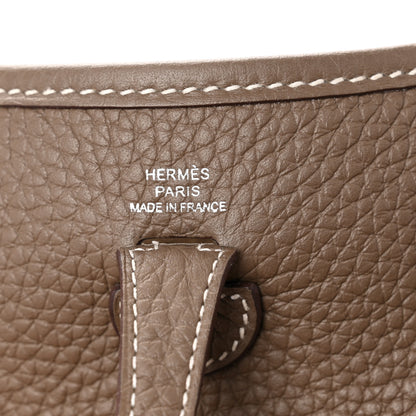 Hermes Taurillon Clemence Amazone Evelyne TPM Etoupe Bleu Indigo 6 of 10