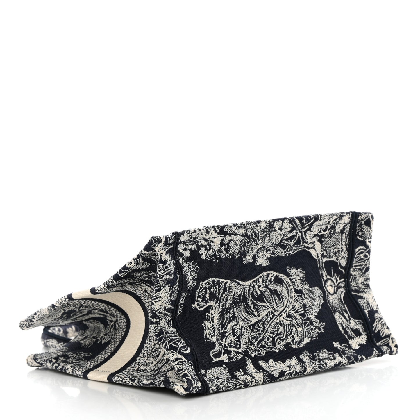 Canvas Embroidered Small Dioriviera Toile De Jouy Book Tote Blue