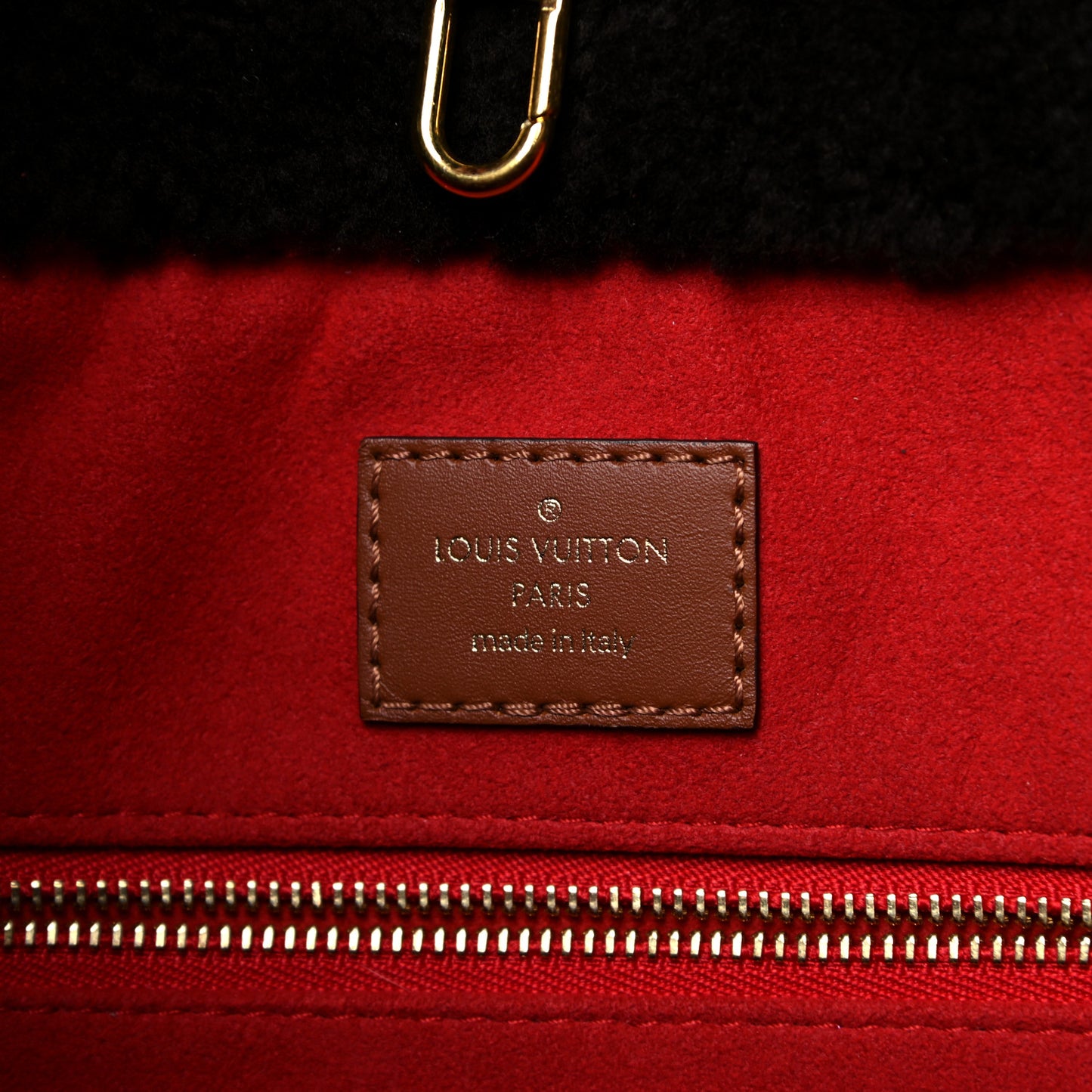 Shearling Monogram Giant Teddy Onthego GM Black White