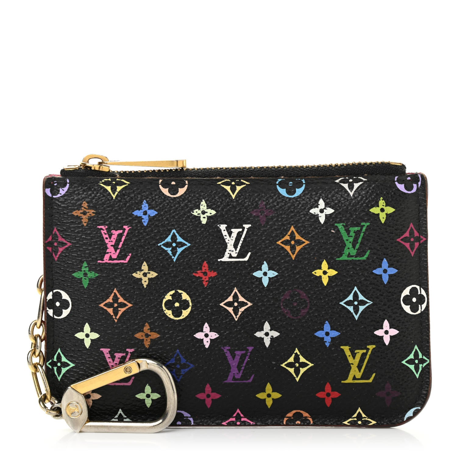 Louis Vuitton Monogram Multicolor Key Pouch Black Grenade 1 of 9
