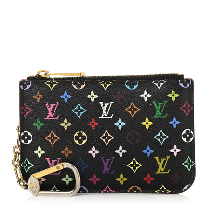 Louis Vuitton Monogram Multicolor Key Pouch Black Grenade 1 of 9