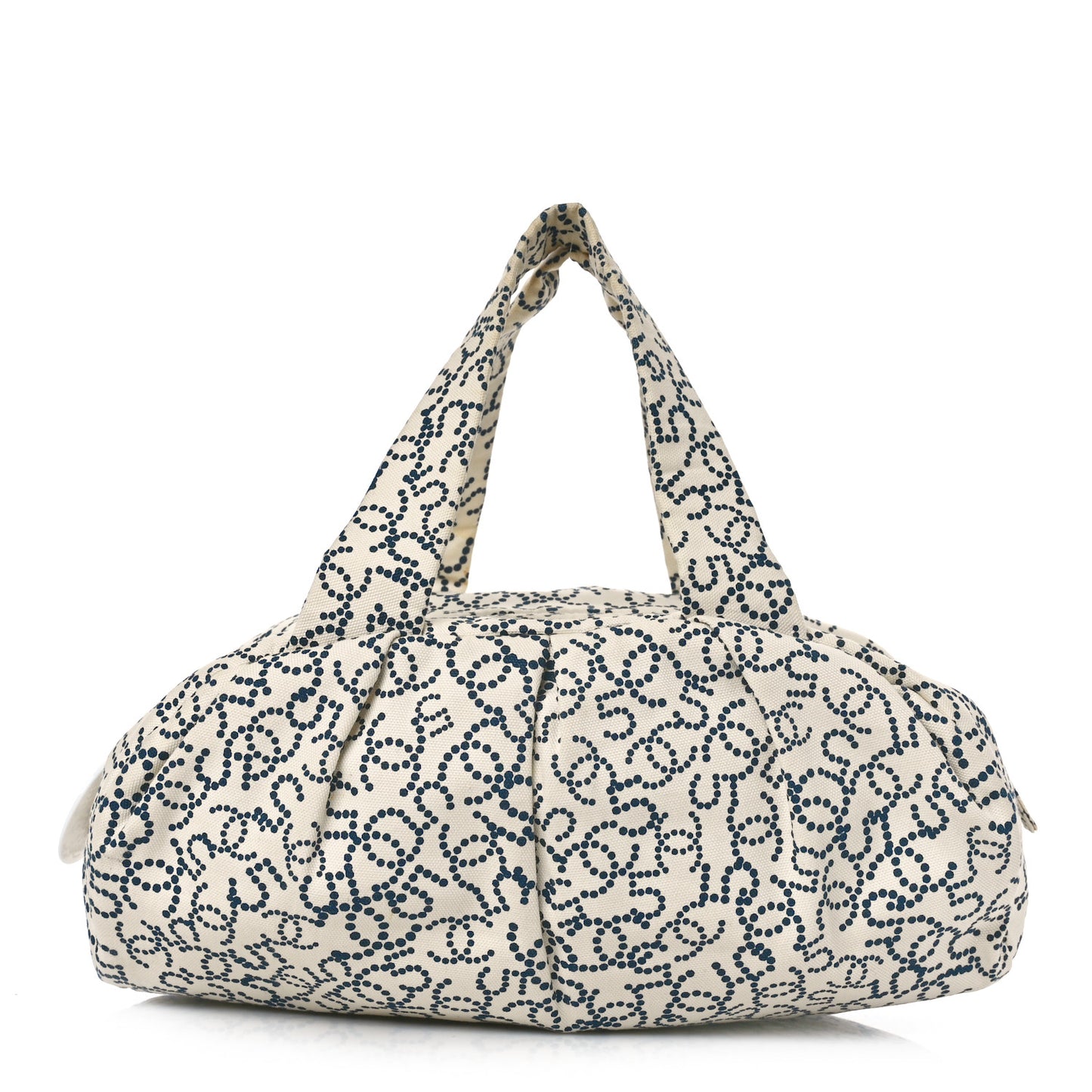 Canvas Logo CC Bowler Bag Ivory Black