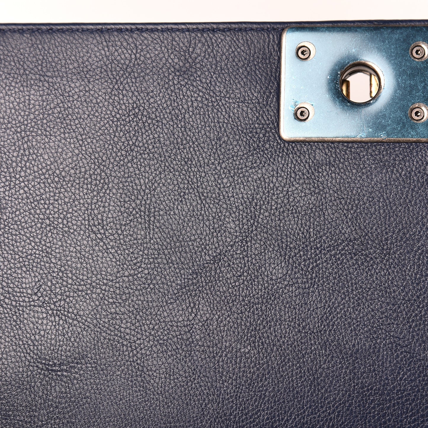 Calfskin Stitched New Medium Boy Flap Navy
