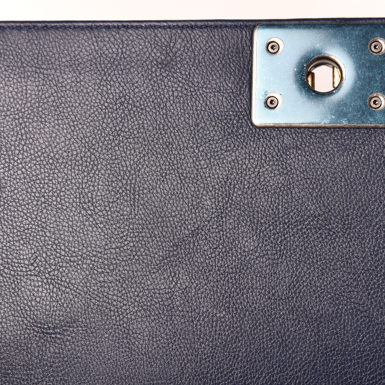 Chanel Calfskin Stitched New Medium Boy Flap Navy 10 of 13