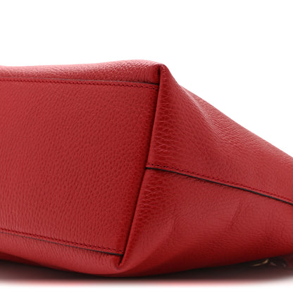 Gucci Dollar Calfskin GG Charm Satchel Red 11 of 11