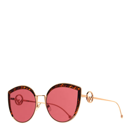 Fendi Metal Acetate F is Fendi FF Cat Eye Sunglasses FF 0290/S Pink Havana 1 of 7