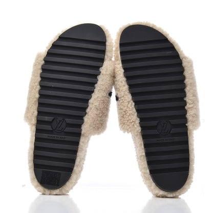 Louis Vuitton Shearling Bom Dia Flat Mules 41 Beige 5 of 9
