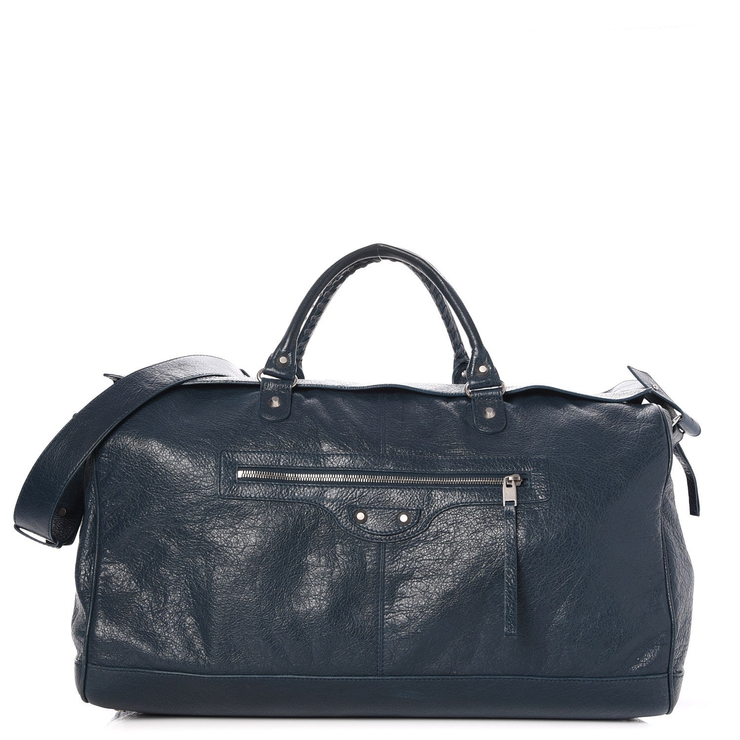 Balenciaga Agneau Classic Silver Hardware S Squash Boston Bleu Obscur 1 of 9