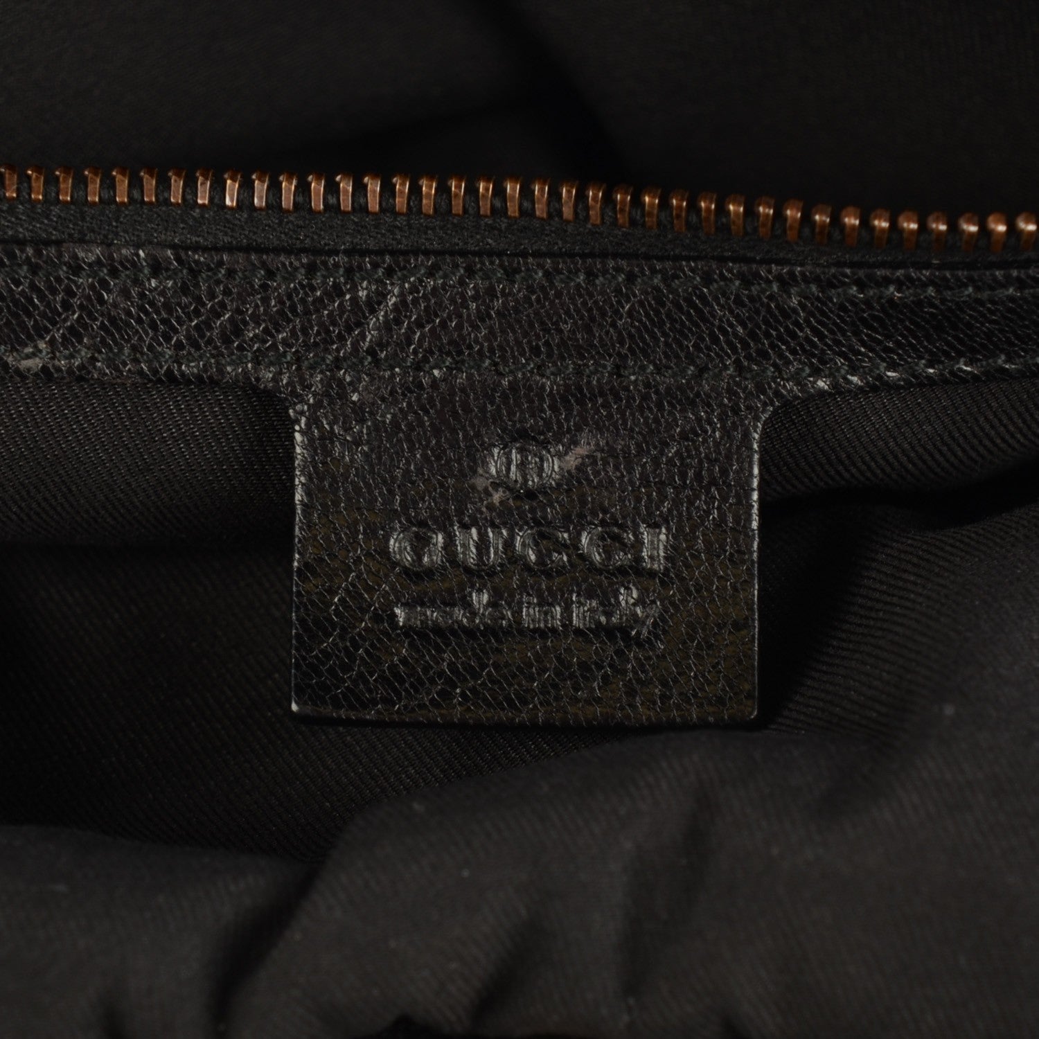 Gucci Calfskin Studded Large Bamboo Handle Tote Black 6 of 7