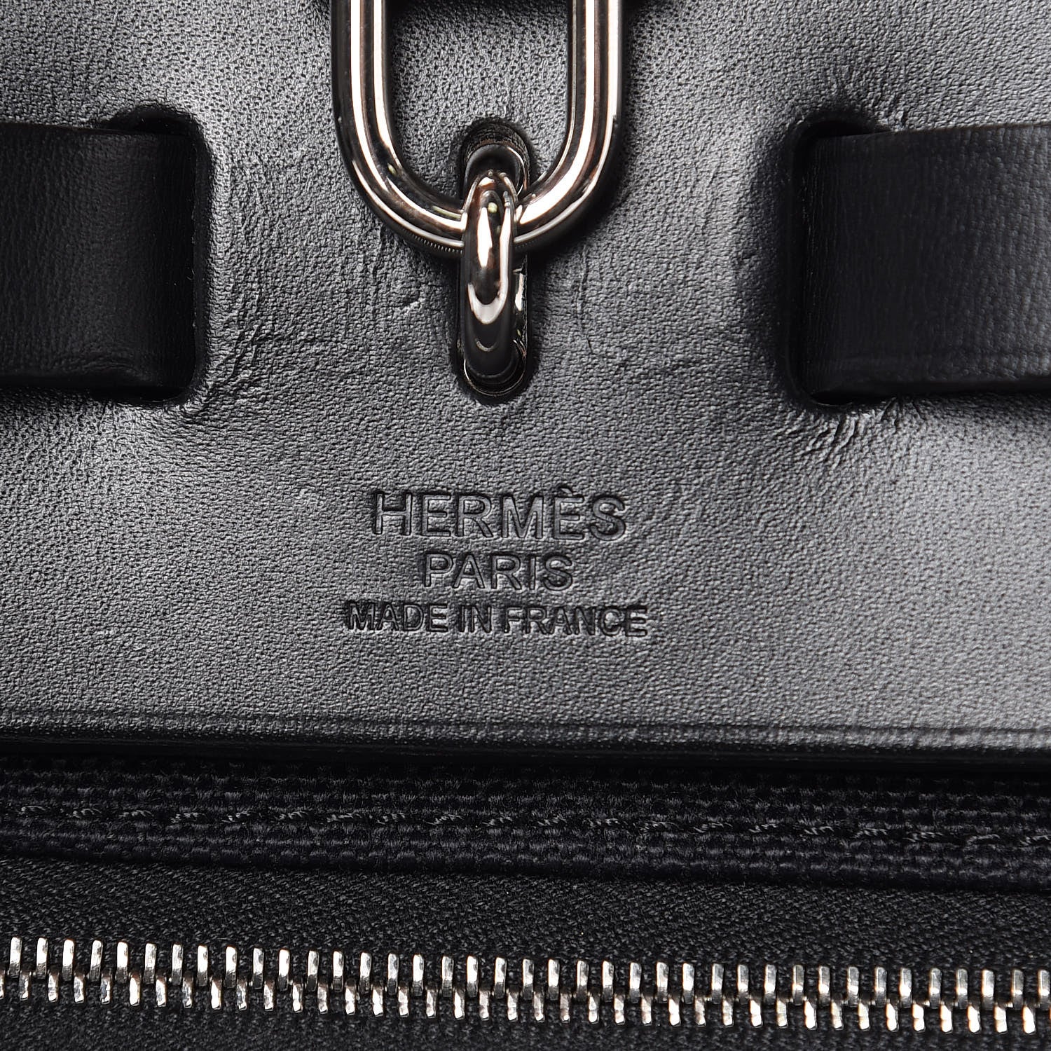 Hermes Military Toile Vache Hunter Herbag Zip PM 31 Black 7 of 13