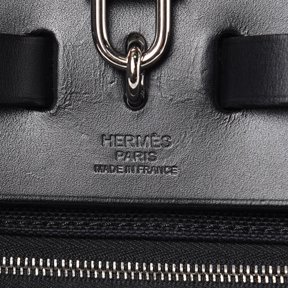 Hermes Military Toile Vache Hunter Herbag Zip PM 31 Black 7 of 13