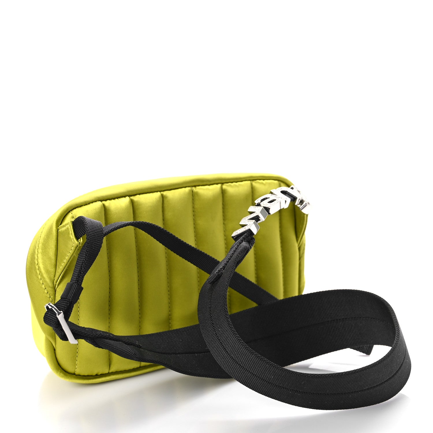 Alexander Wang Satin Heiress Crossbody Bag Golden Kiwi 3 of 8
