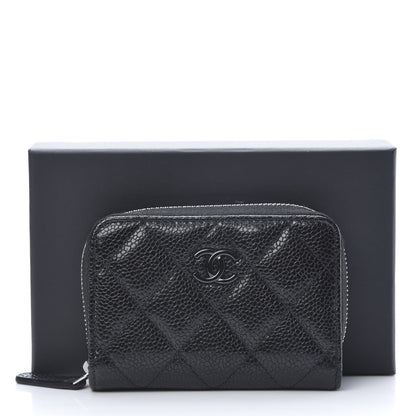 Chanel Caviar Quilted Incognito Zip Coin Purse Black 8 of 8