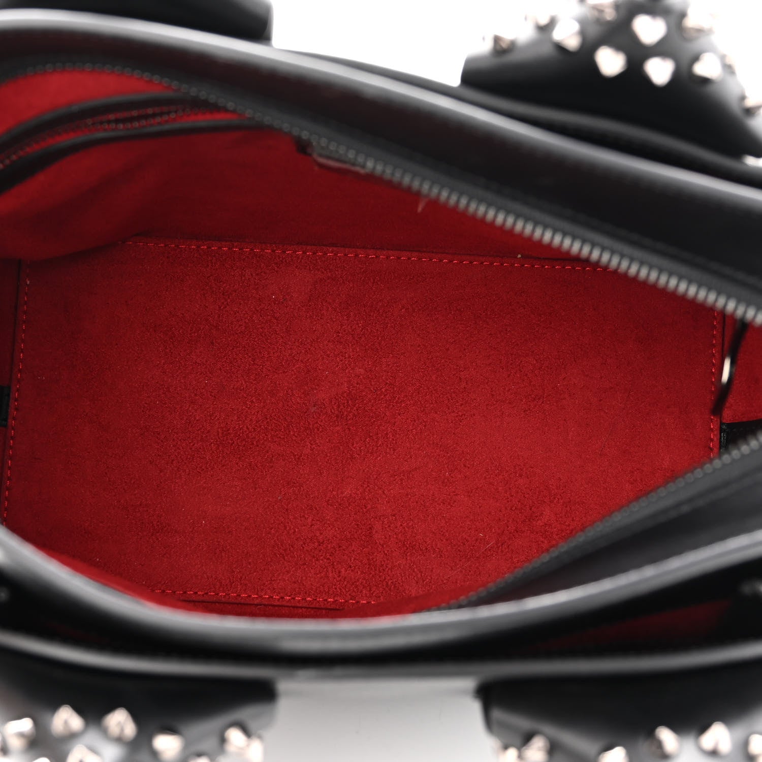 Christian Louboutin Grained Calfskin Spike Small Eloise Tote Black 5 of 10
