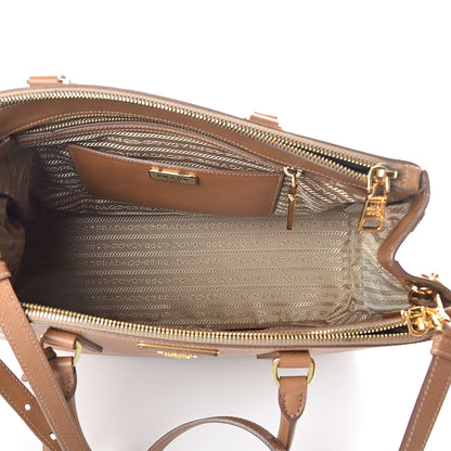 Prada Saffiano Medium Galleria Double Zip Tote Caramel 5 of 11