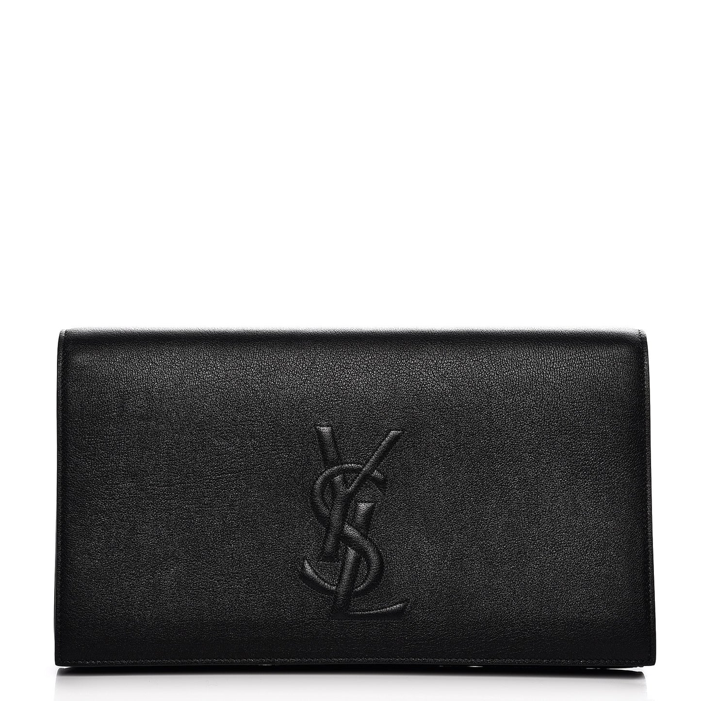 Calfskin Monogram Large Belle De Jour Clutch Black