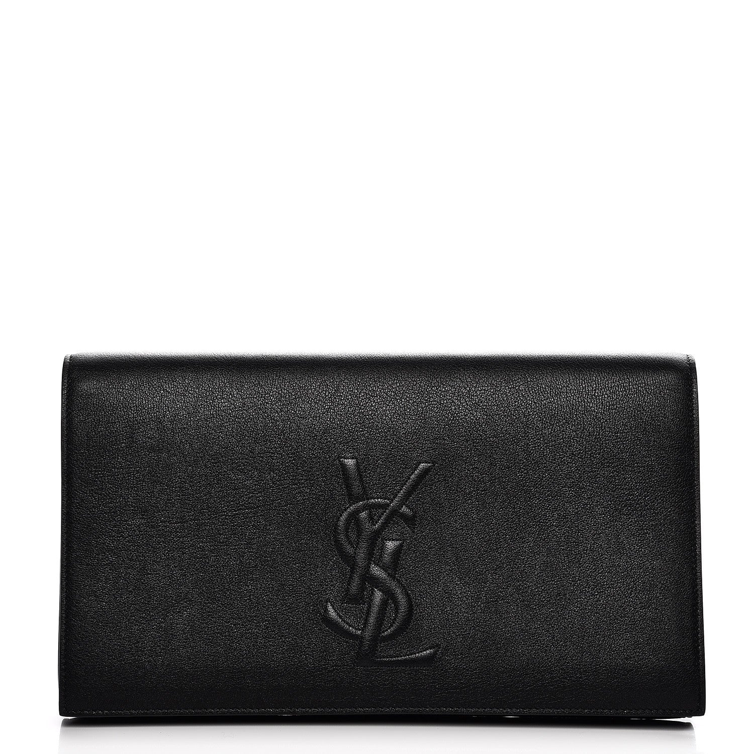 Saint Laurent Calfskin Monogram Large Belle De Jour Clutch Black 1 of 6