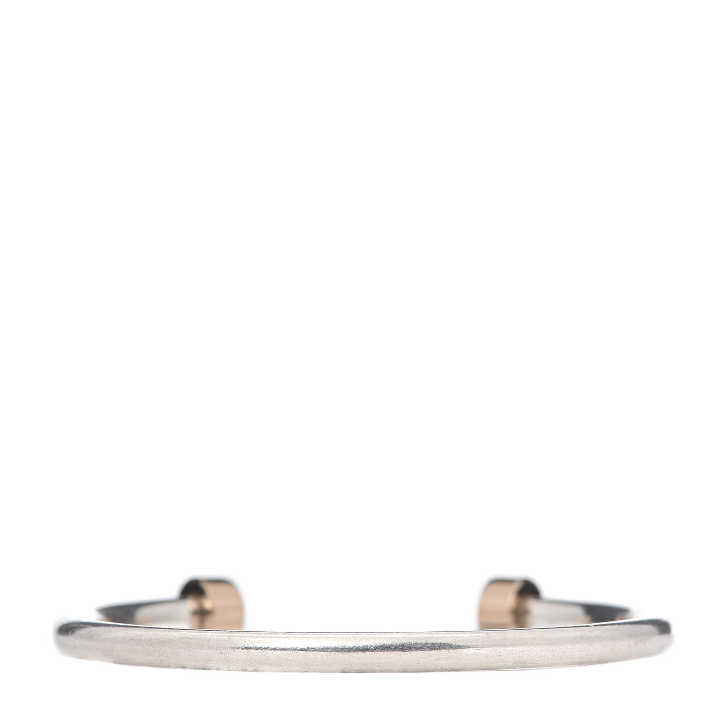 Sterling Silver Rubedo Return to Narrow Circle Edge Cuff Bracelet