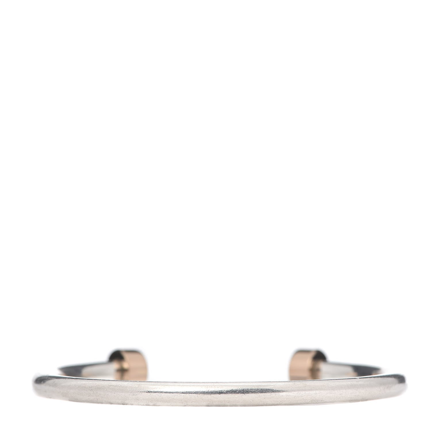 Tiffany Sterling Silver Rubedo Return to Narrow Circle Edge Cuff Bracelet 3 of 6