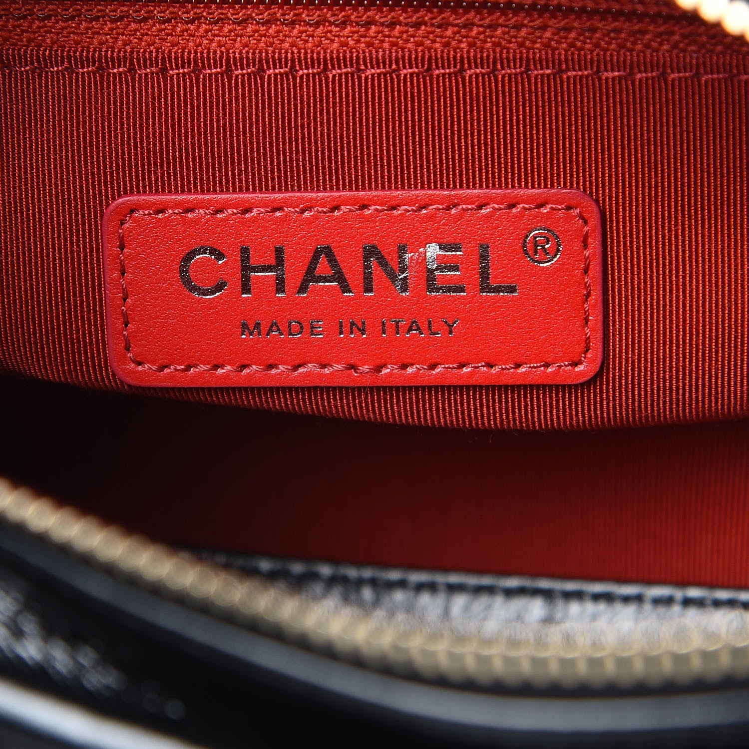 Chanel Tweed Calfskin Small Gabrielle Hobo Black Gold Red Ecru 6 of 10