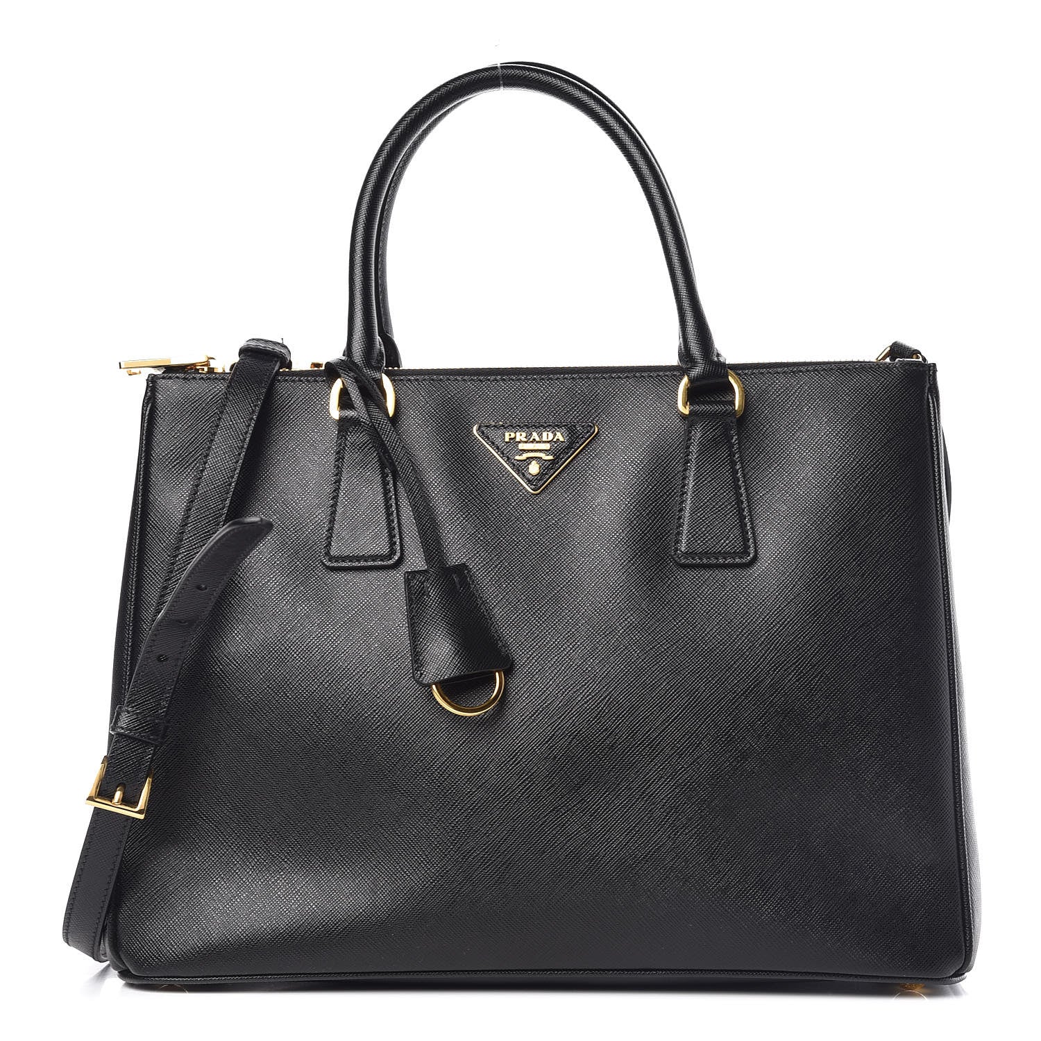 Prada Saffiano Medium Galleria Double Zip Tote Black 1 of 12