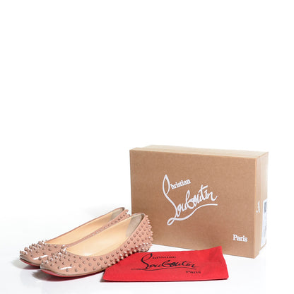 Christian Louboutin Patent Gozul Spikes Flats 41 Nude 8 of 8