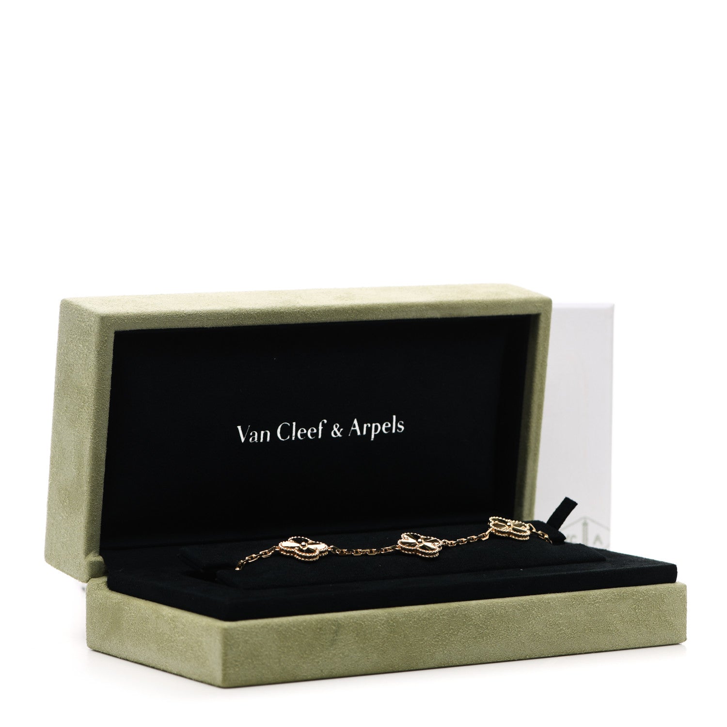 Van Cleef & Arpels 18K Yellow Gold 5 Motifs Guilloche Vintage Alhambra Bracelet 6 of 6