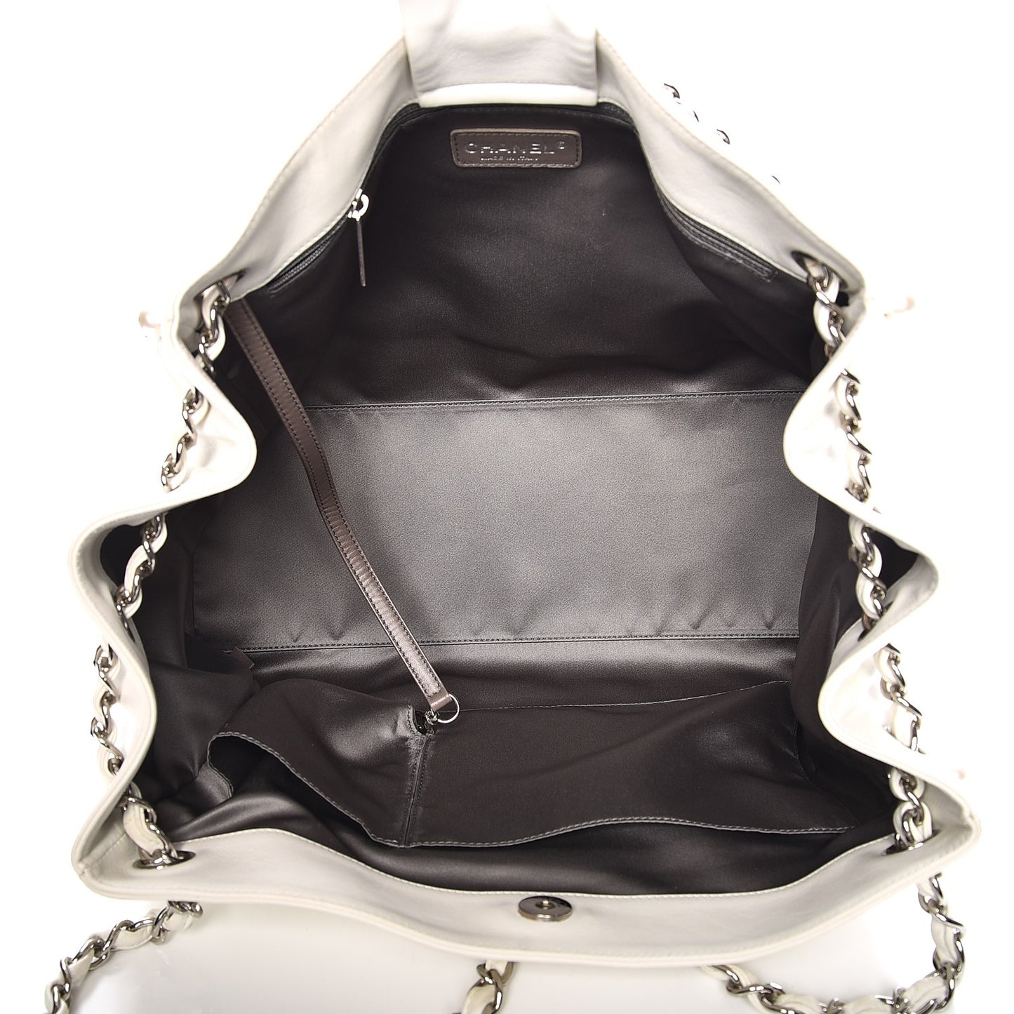 Lambskin Pearl Obsession Tote White