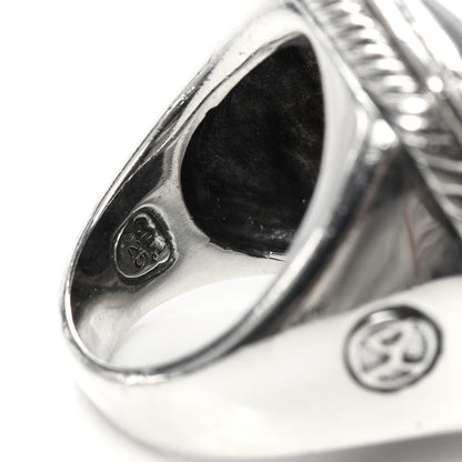 David Yurman Sterling Silver Diamond Black Onyx 20mm Albion Statement Ring 56 7.5 5 of 5