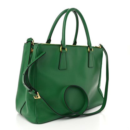 Prada Saffiano Medium Galleria Double Zip Tote Verde 3 of 12