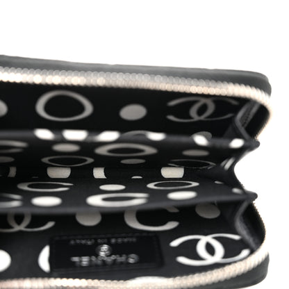 Chanel Caviar Quilted Coco Chanel Logo CC Zip Coin Purse Black 5 of 8