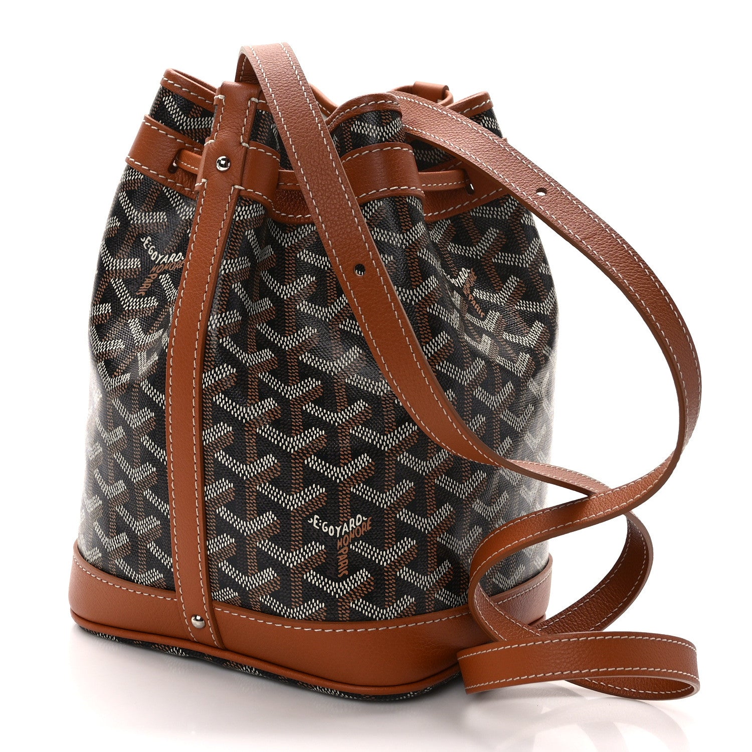 Goyard Goyardine Petit Flot Bucket Bag PM Black Gold 3 of 10