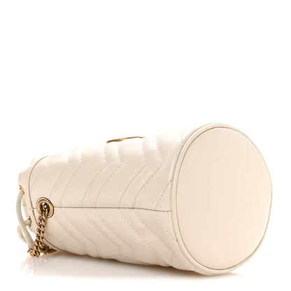 Gucci Calfskin Matelasse Mini GG Marmont 2.0 Bucket Bag White 4 of 11
