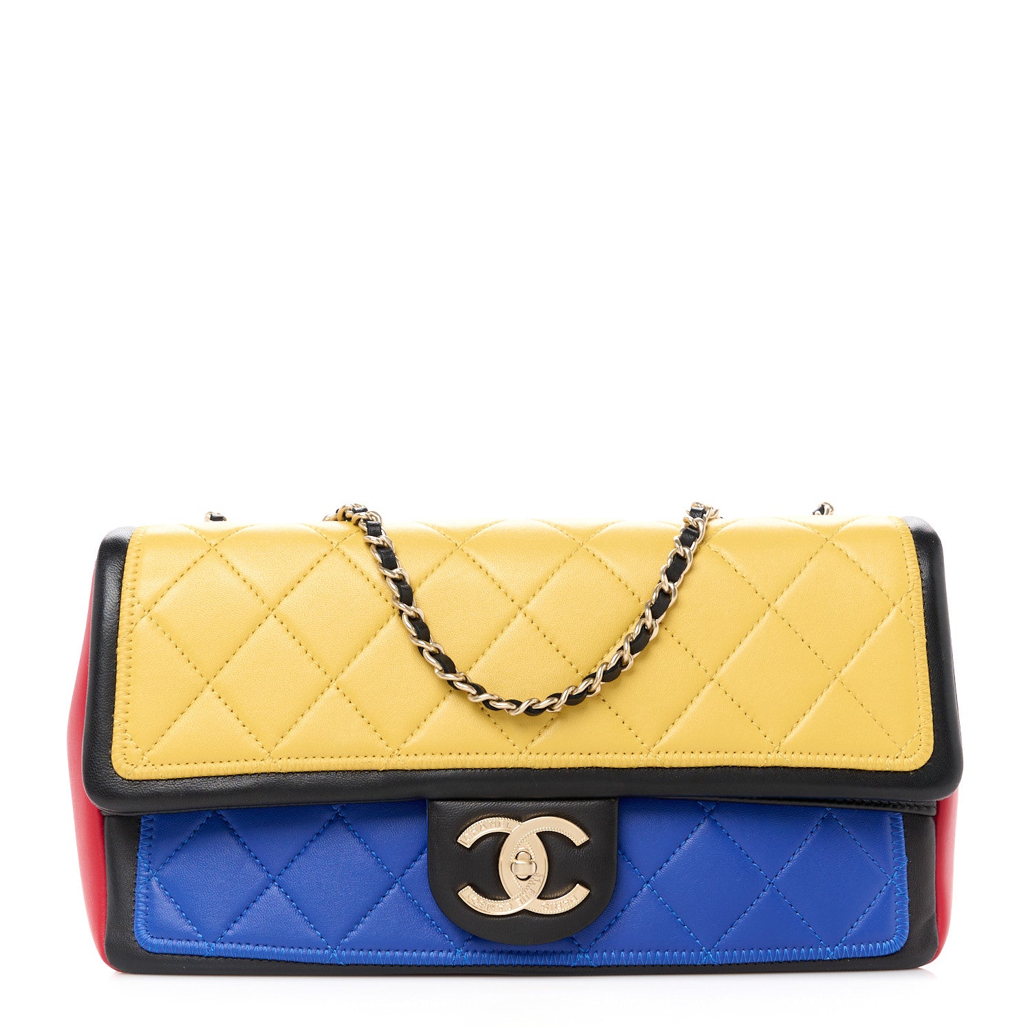 Chanel Lambskin Tri-Color Medium Graphic Flap Multicolor 1 of 11