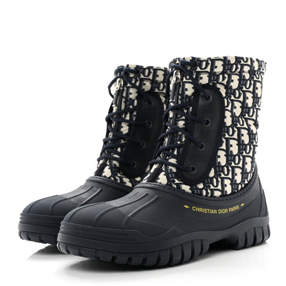 Christian Dior Oblique Nylon D-Venture Boots 39 Deep Blue 3 of 8