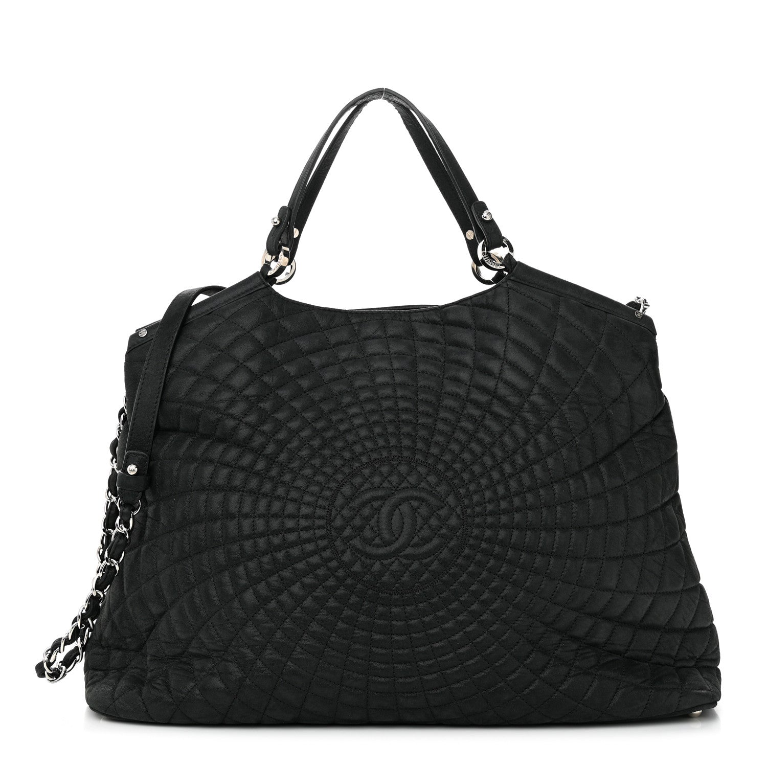 Chanel Iridescent Calfskin Large Sea Hit Tote Black 1 of 12