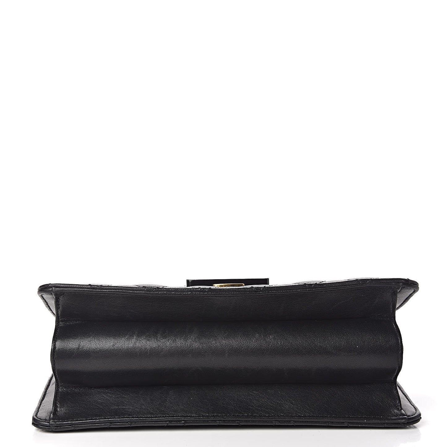Sheepskin Quilted Large Beauty Lock Flap Black