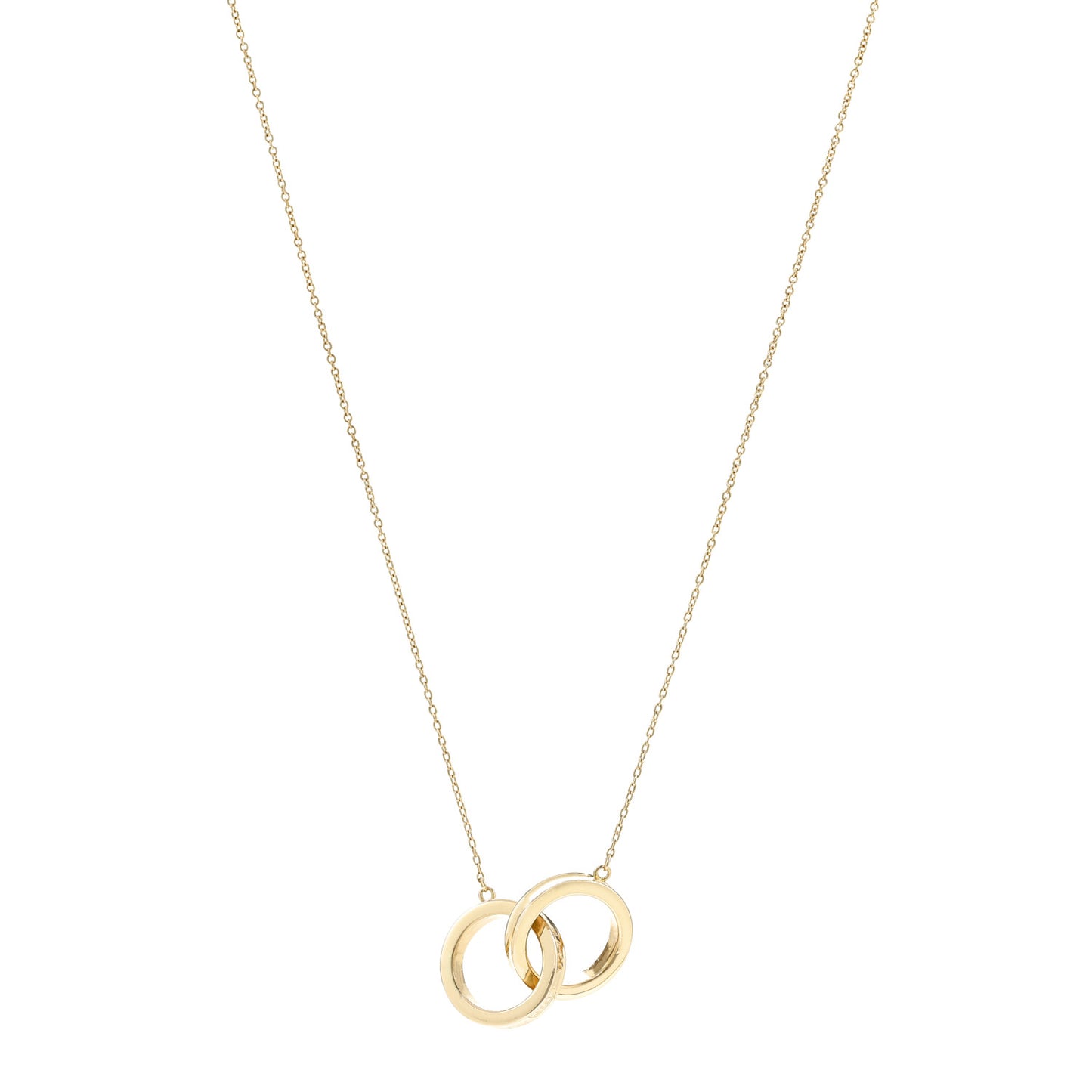 18K Yellow Gold 1837 Interlocking Circles Pendant Necklace
