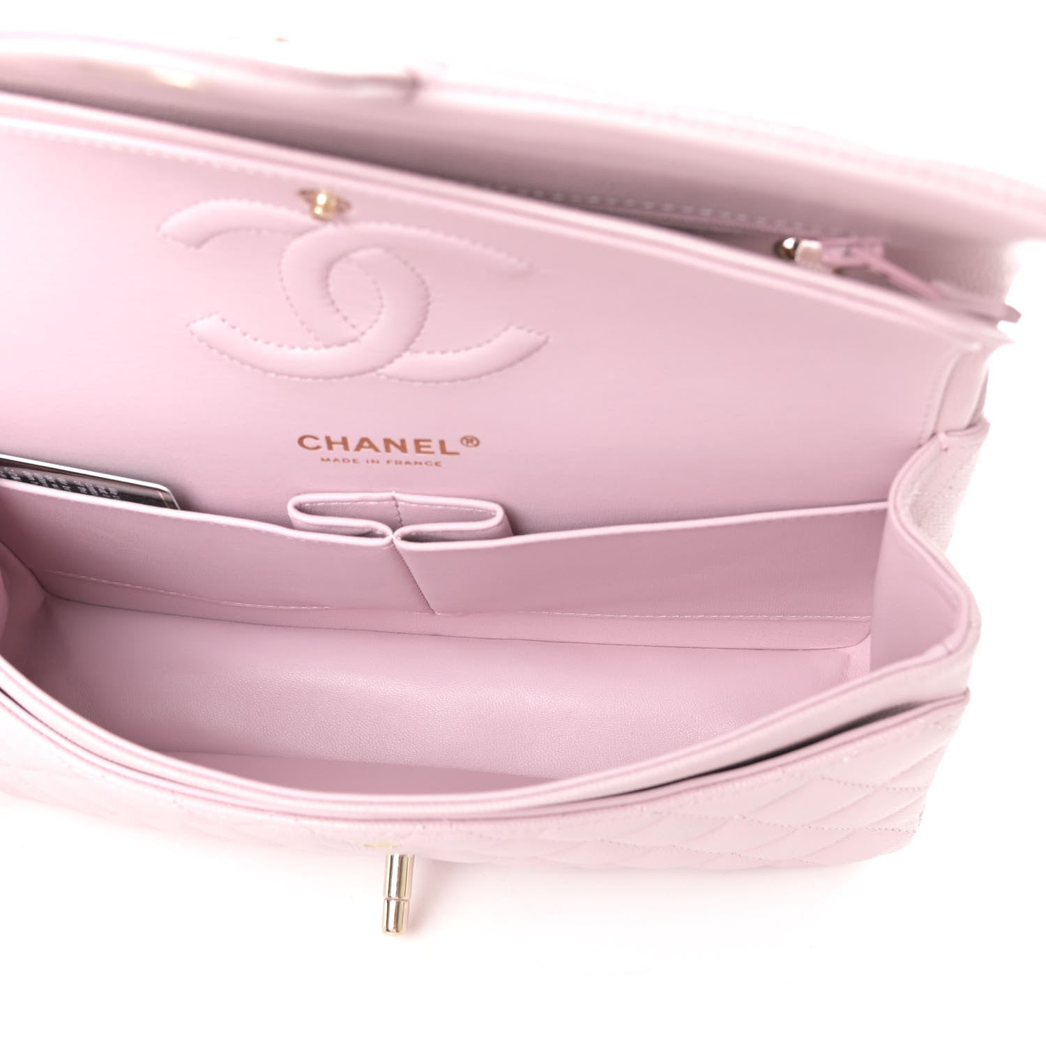 Chanel Caviar Quilted Medium Double Flap Light Pink 6 of 11