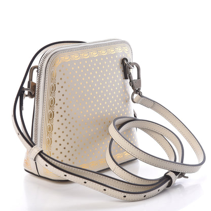 Gucci X SEGA Calfskin GUCCY Stars Mini Dome Shoulder Bag Mystic White Gold 3 of 9