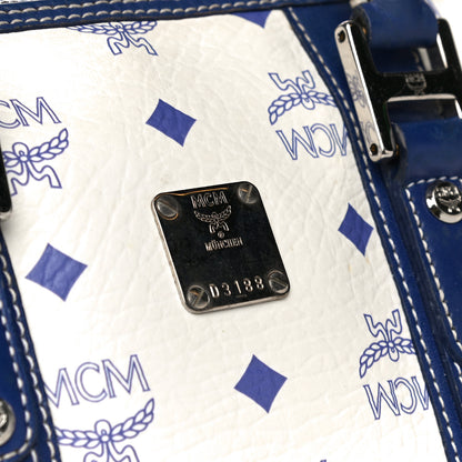 MCM Visetos Boston Satchel Satchel White 14 of 17