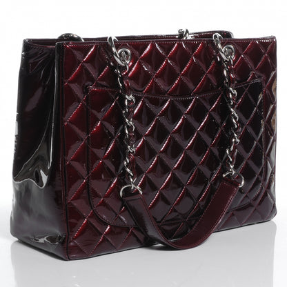 Chanel Patent Grand Shopping Tote GST Bordeaux 3 of 8