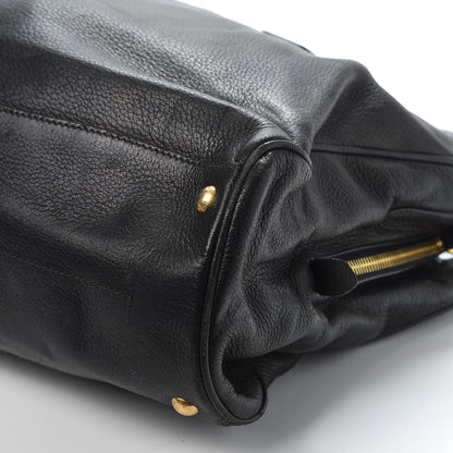 Prada Goatskin Shoulder Bag Black 6 of 9