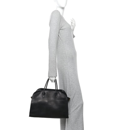 The Row Polished Saddle Calfskin Soft Margaux 15 Black 2 of 9