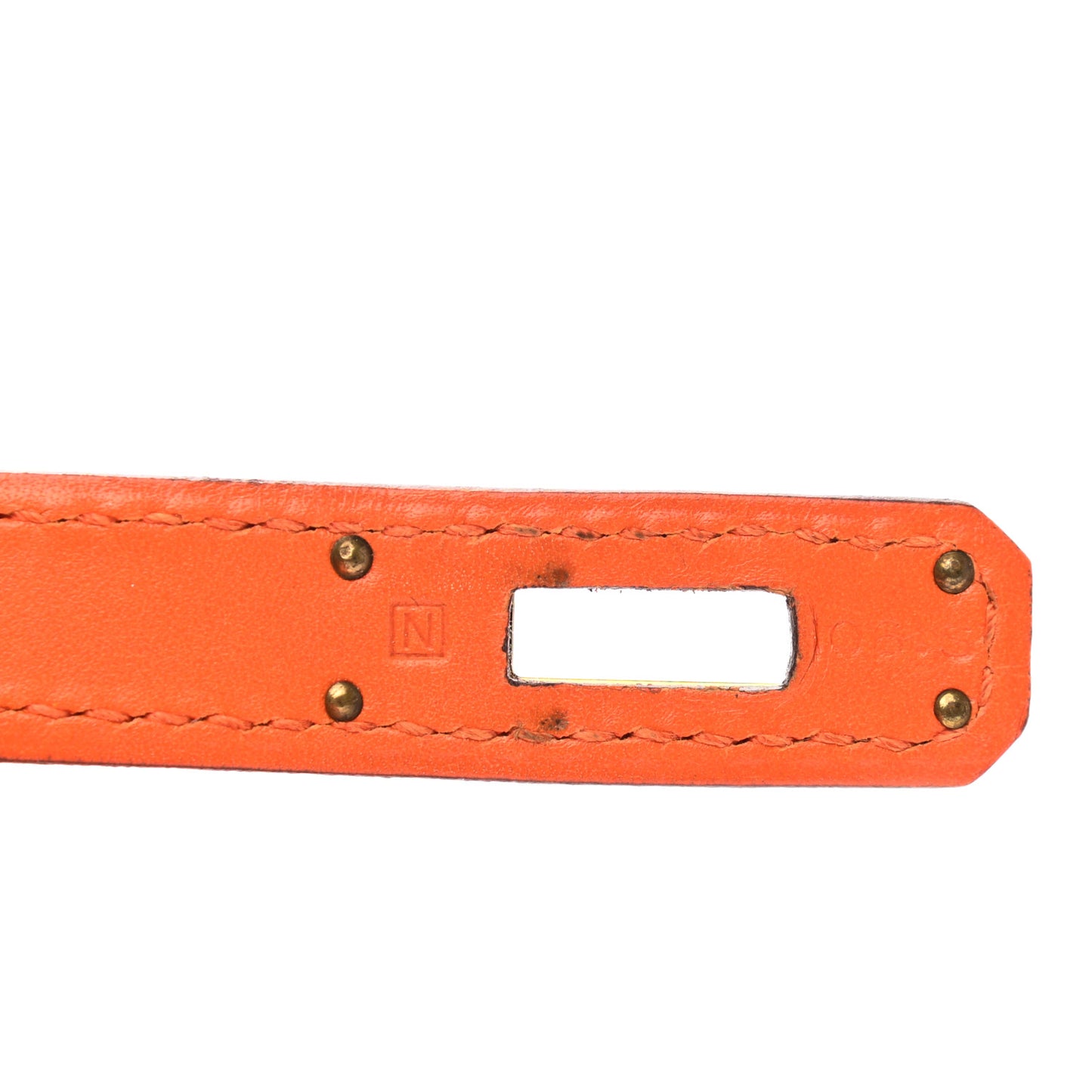 Tadelakt Kelly Cut Clutch Pochette Orange