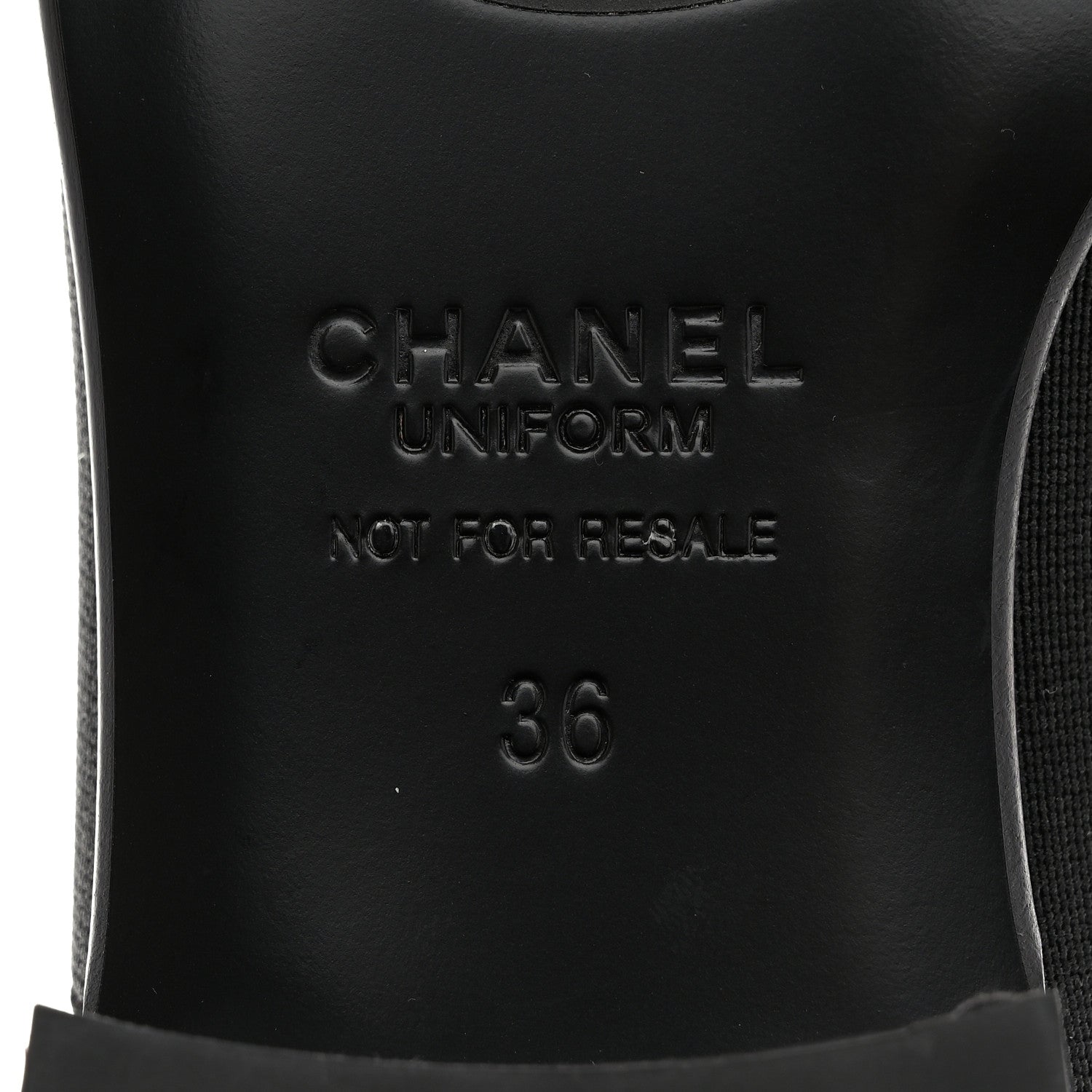 Chanel Calfskin Elastic Lace Up Cap Toe CC Loafers 36 Black 9 of 9