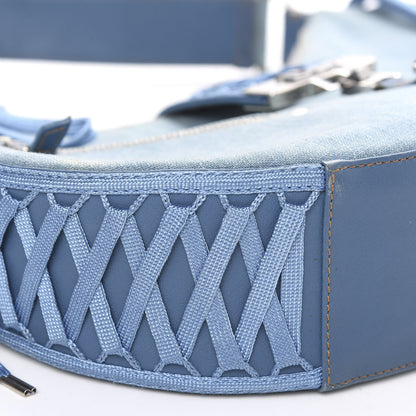 Christian Dior Denim Admit It Hobo Blue 8 of 12