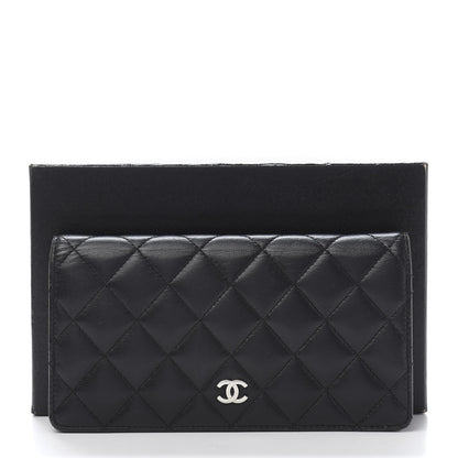 Chanel Lambskin Quilted Yen Wallet Black 13 of 13