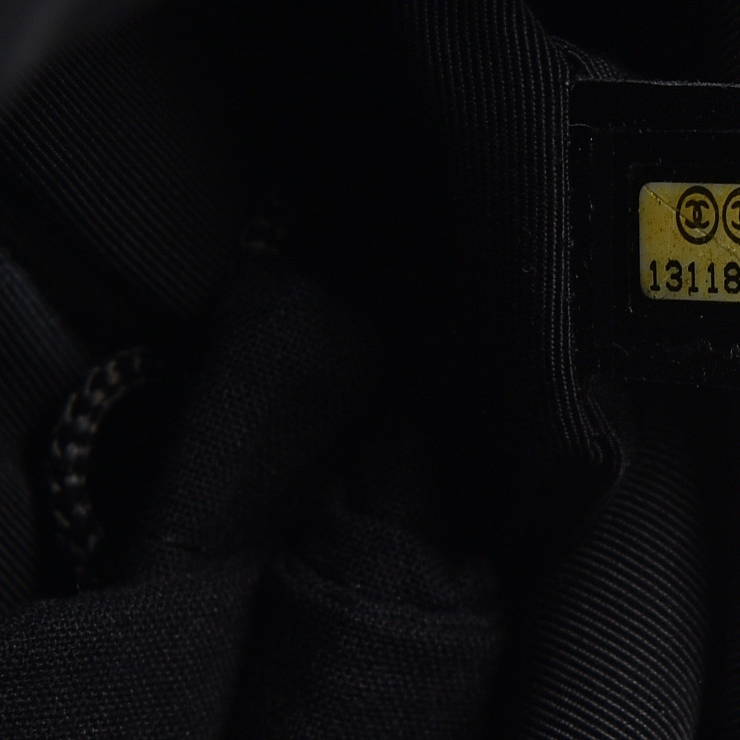 Chanel Vinyl Spirit Drawstring Tote Black 7 of 7