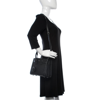 Saint Laurent Grained Calfskin Nano Sac De Jour Black 2 of 10